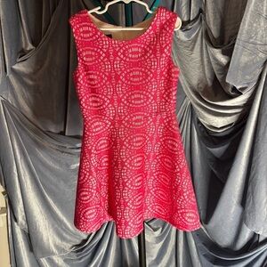 Amy Byer girls pink lace dress valentines